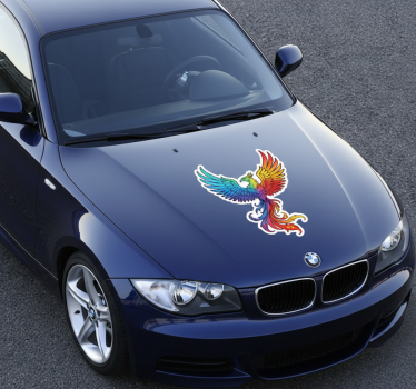 Car sticker bright multicolour rising phoenix - TenStickers