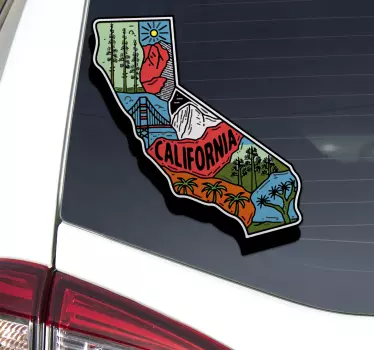 Car sticker california state outline - TenStickers