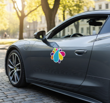 Car sticker colourful paint droplet - TenStickers