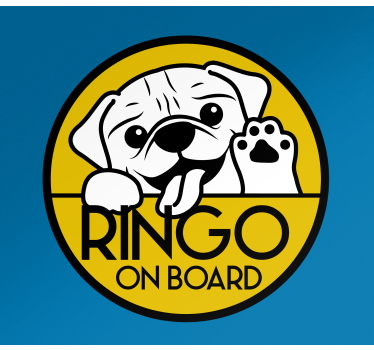 Car sticker custom puppy emblem - TenStickers
