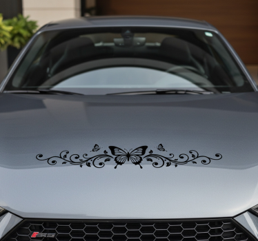 Car sticker elegant black butterfly - TenStickers