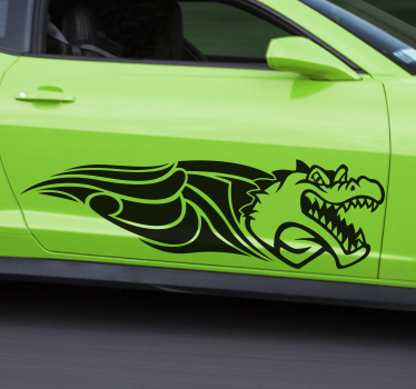 Car sticker ferocious dragon head design - TenStickers