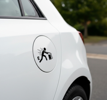 Car sticker fighting for petrol tank - TenStickers