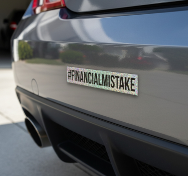 Car sticker glittering financial blunder - TenStickers