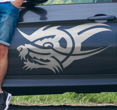 Car sticker imposing dragon head design - TenStickers