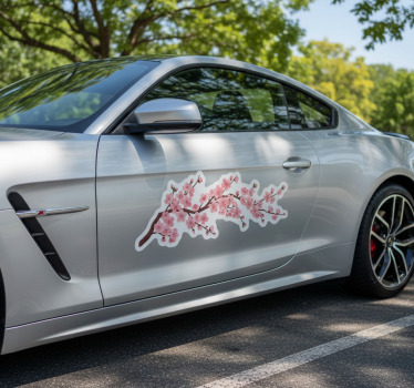 Car sticker japanese floral branch design - TenStickers