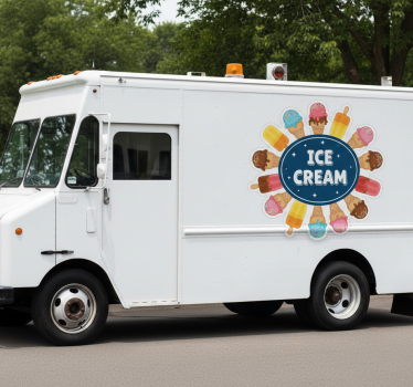 Car sticker logo ice cream - TenStickers