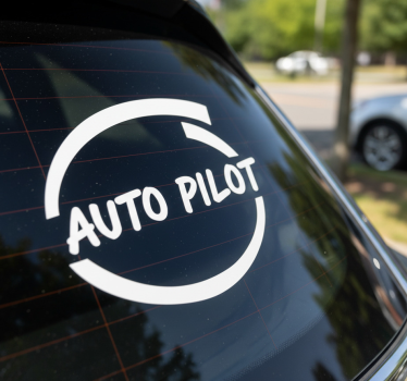 Car sticker minimalist white cutout - TenStickers