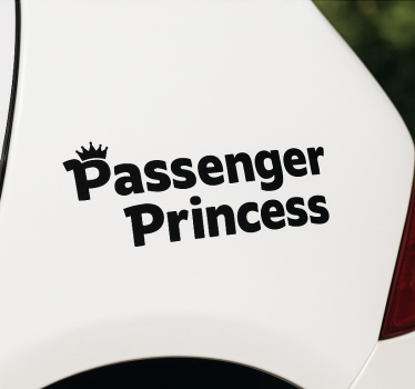 Car sticker passenger princess - TenStickers