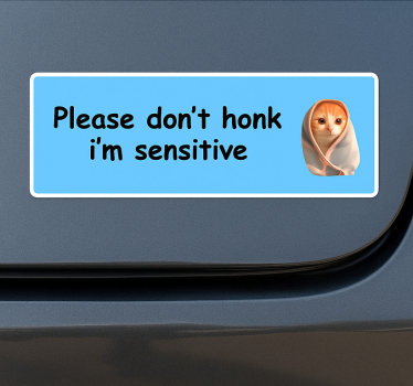 Car sticker please don't honk - TenStickers