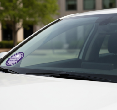 Car sticker purple parking permit - TenStickers