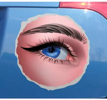 Car sticker realistic eye close-up - TenStickers