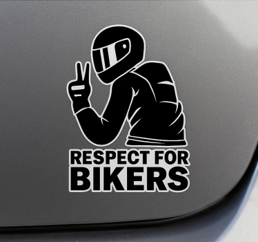 Car sticker respect for bikers - TenStickers