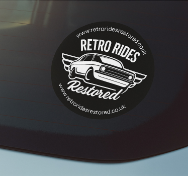 Car sticker retro circular windshield - TenStickers