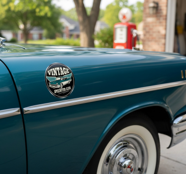 Car sticker retro style branded advertisement - TenStickers