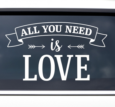 Car sticker romantic love arrow - TenStickers