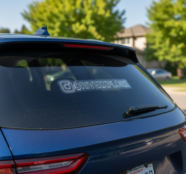 Car sticker simplistic social media handle - TenStickers