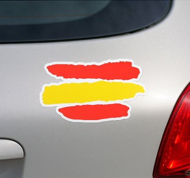 Car sticker spain flag brushstroke design - TenStickers