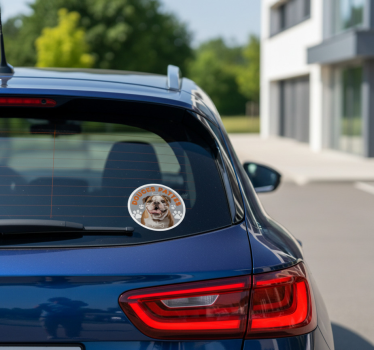 Car sticker sweet paws english bulldog - TenStickers