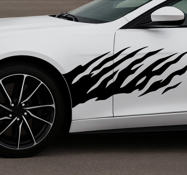 Car sticker tribal monochrome stripes - TenStickers