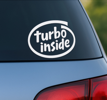 Car sticker turbo inside - TenStickers