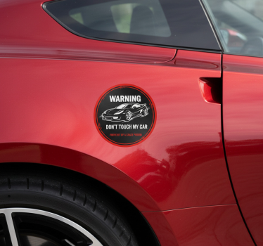 Car sticker warning do not touch vehicle - TenStickers