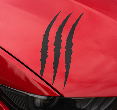 Car sticker with 3d scratch design - TenStickers