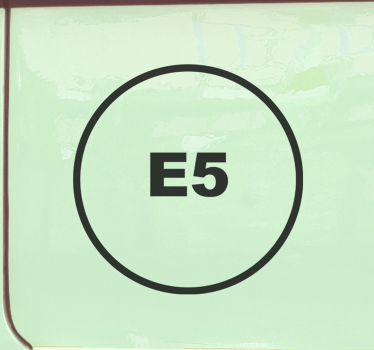 Car sticker with minimalist e5 design - TenStickers