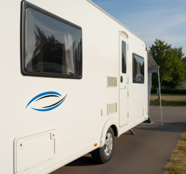 Caravan decal aerodynamic swirl design - TenStickers