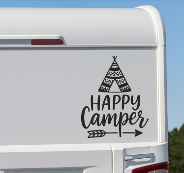 Caravan decal boho style teepee - TenStickers