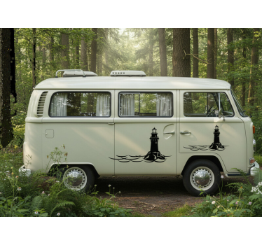 Caravan decal coastal ocean design - TenStickers