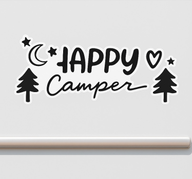 Caravan decal happy camper - TenStickers