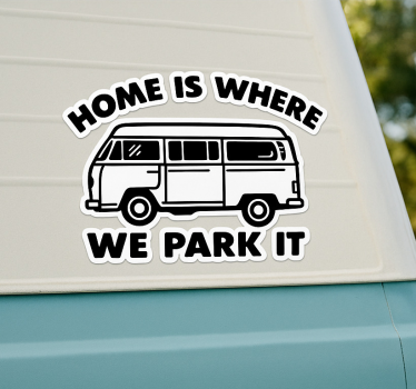 Caravan decal home is where we park - TenStickers