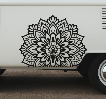 Caravan decal lotus style mandala design - TenStickers