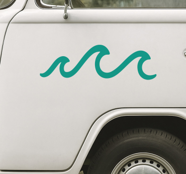 Caravan decal minimalist sea wave design - TenStickers