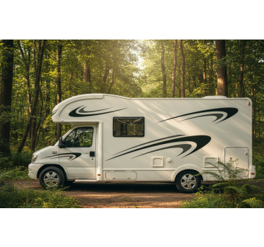 Caravan decal modern swoosh design - TenStickers