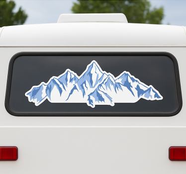 Caravan decal mountain skyline - TenStickers