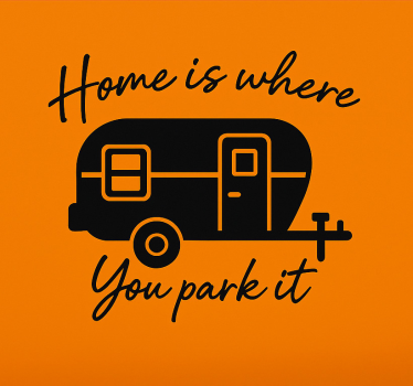 Caravan decal sweet home camper - TenStickers