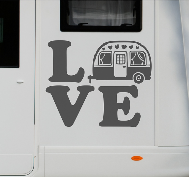 Caravan decal sweetheart travel love - TenStickers