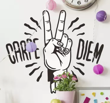 Carpe Diem motivational sticker - TenStickers