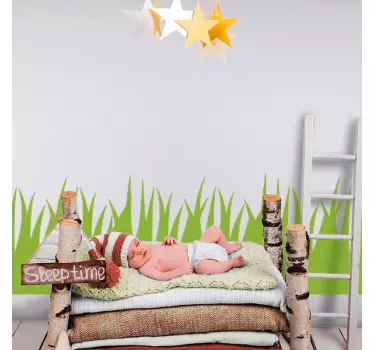 Cartoon Grass Silhouette plant decals - TenStickers