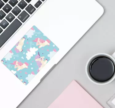 Cartoon Unicorn Trackpad texture sticker - TenStickers