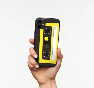 Cassette type style iPhone sticker - TenStickers