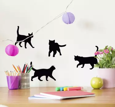 Cat sticker in every part decals for furniture - TenStickers