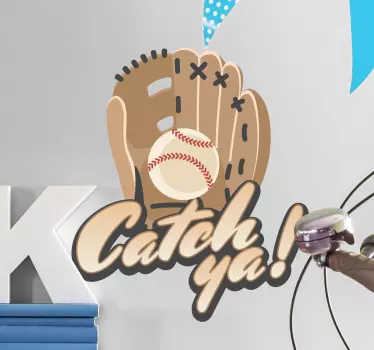 Catch Ya! sports wall sticker - TenStickers