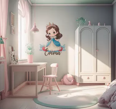Child princess cartoon wall sticker - TenStickers