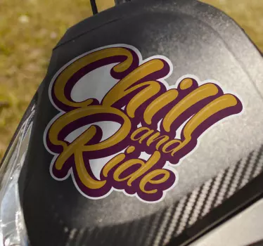 Chill and Ride Motorcycle stickers - TenStickers