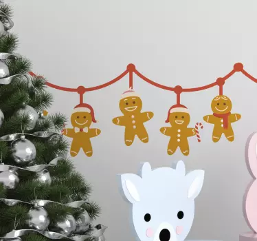 Christmas cookies border christmas wall sticker - TenStickers