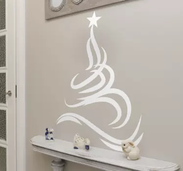 Christmas tree christmas wall sticker - TenStickers