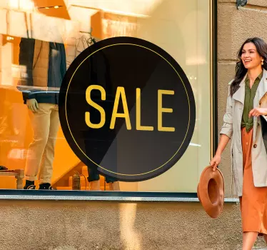 Circular shape promotion sale shop window decal - TenStickers